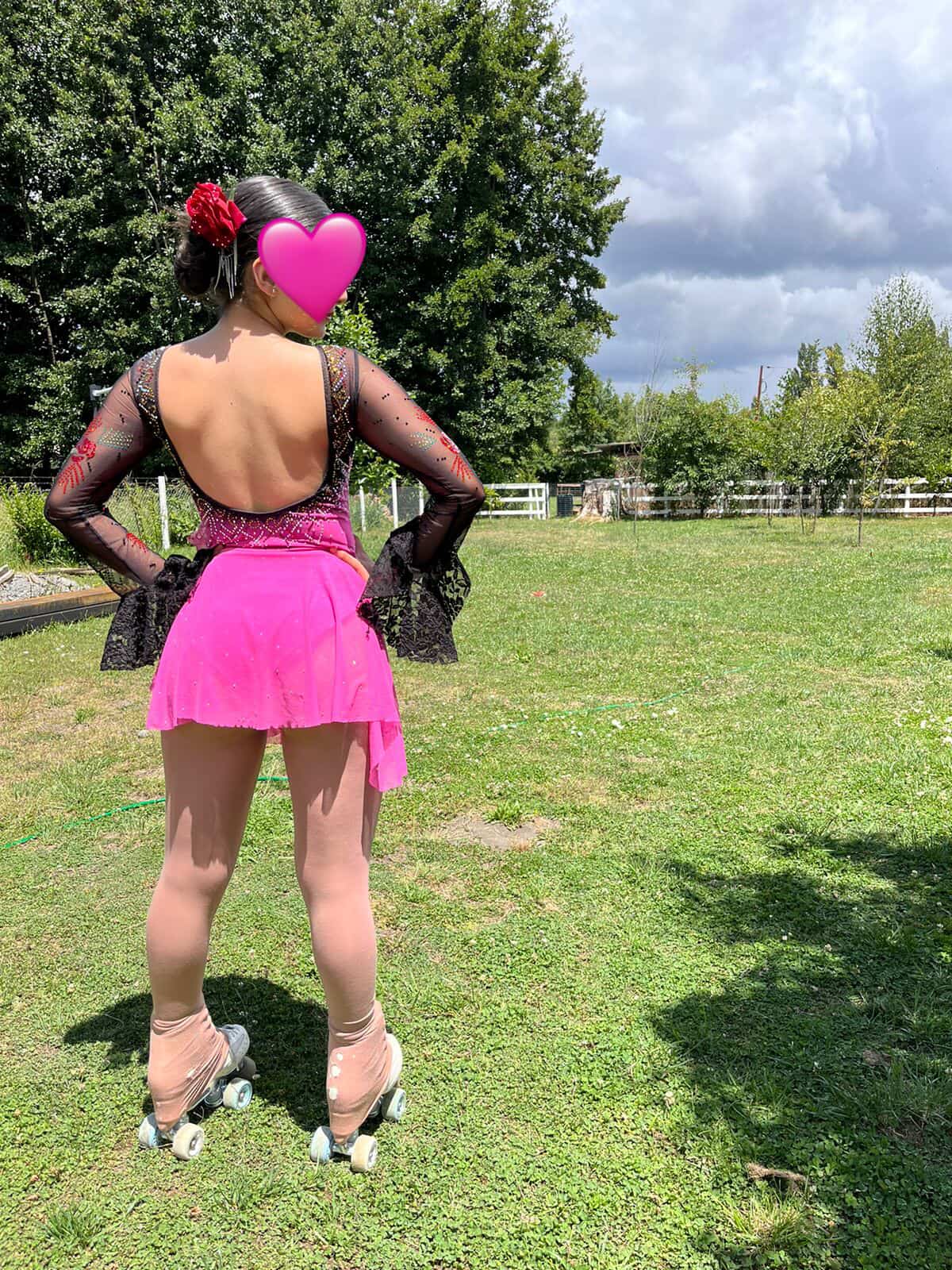 Malla Fucsia Estilo Español Competencia Talla S