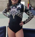 Body Manga Larga Negro Competencia Talla 12-14