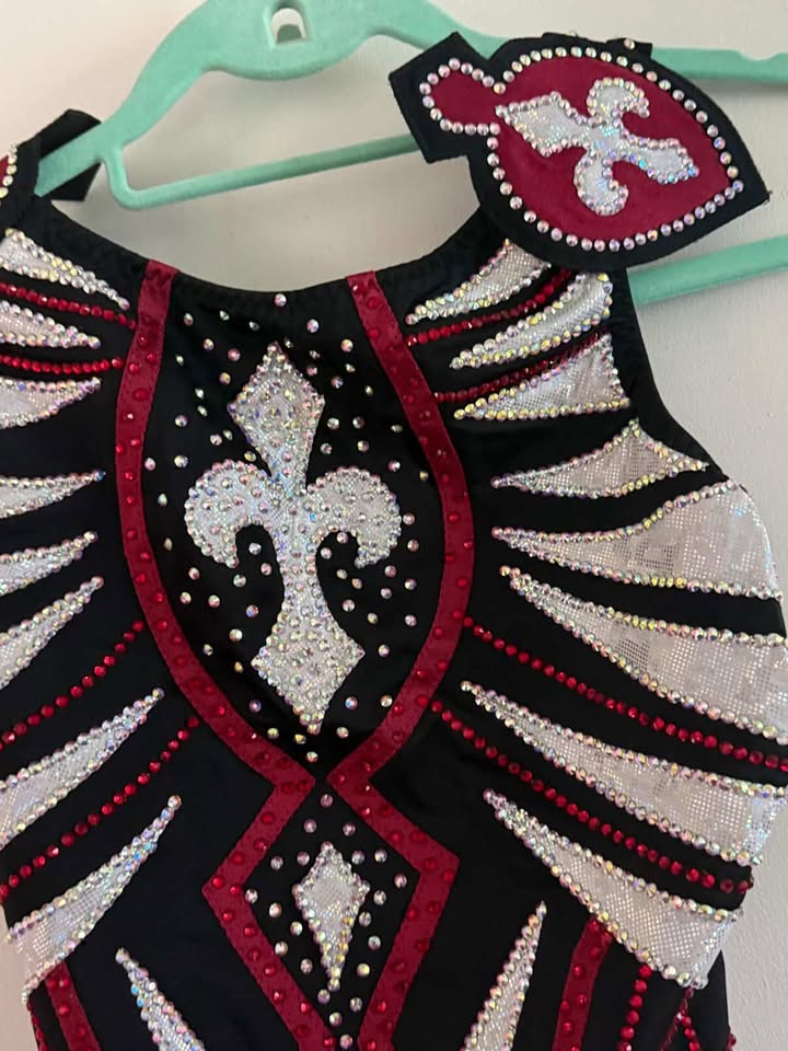 Body Negro Con Rojo Competencia Talla 12-14