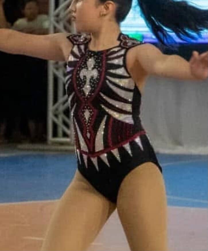 Body Negro Con Rojo Competencia Talla 12-14