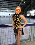 Malla Negra con Dorado Competencia Talla 16-S