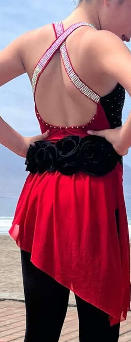 Malla Roja con Negro Talla 14-16