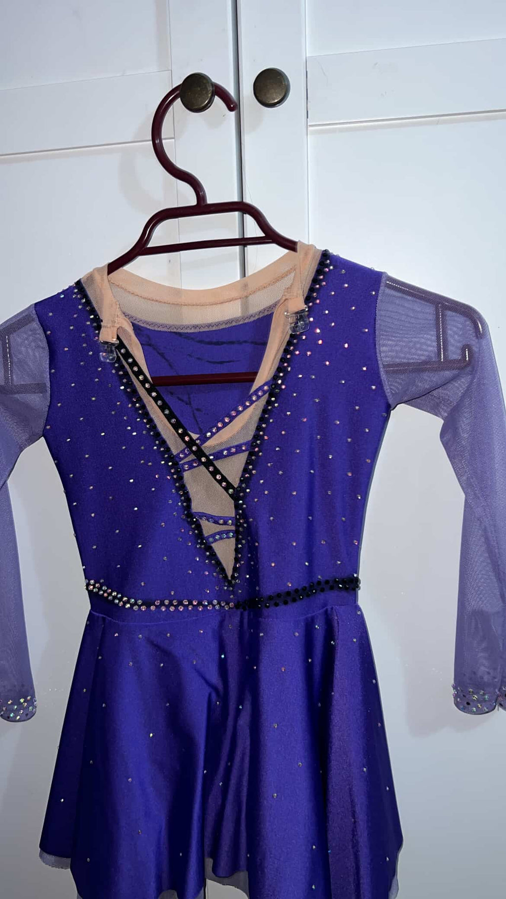Malla Morada con Negro Talla 8