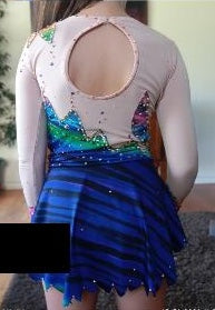 Malla Degrade Fucsia Verde y Azul Competencia Talla 14-16