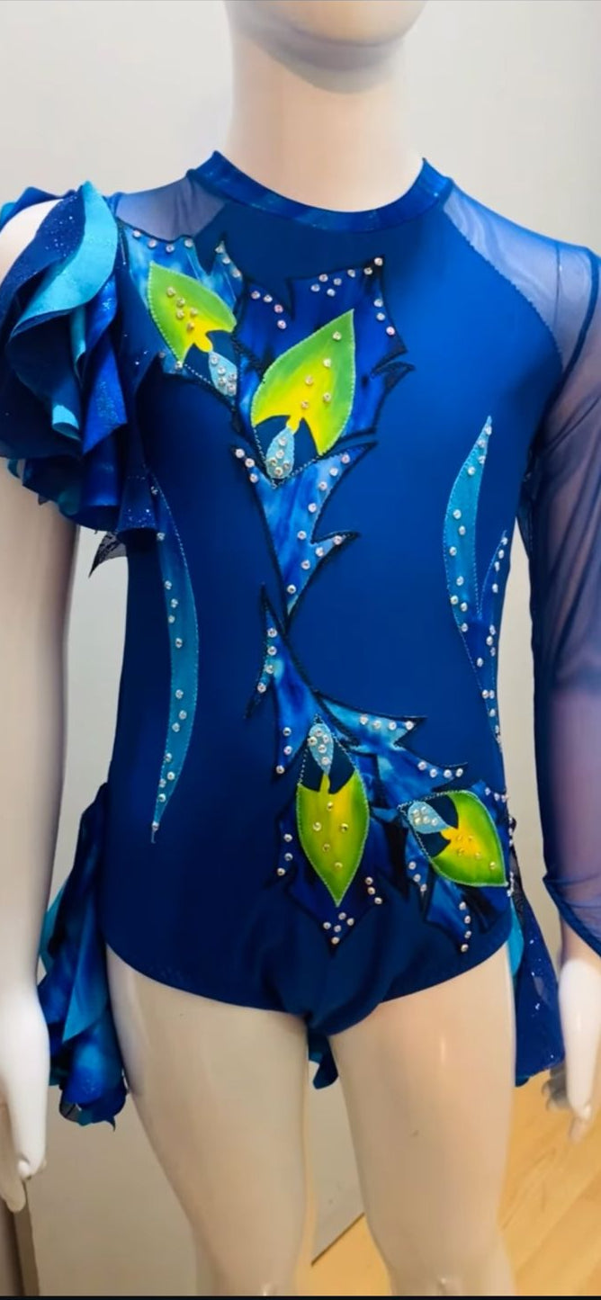 Malla Azul Tropical Competencia Talla 8-10