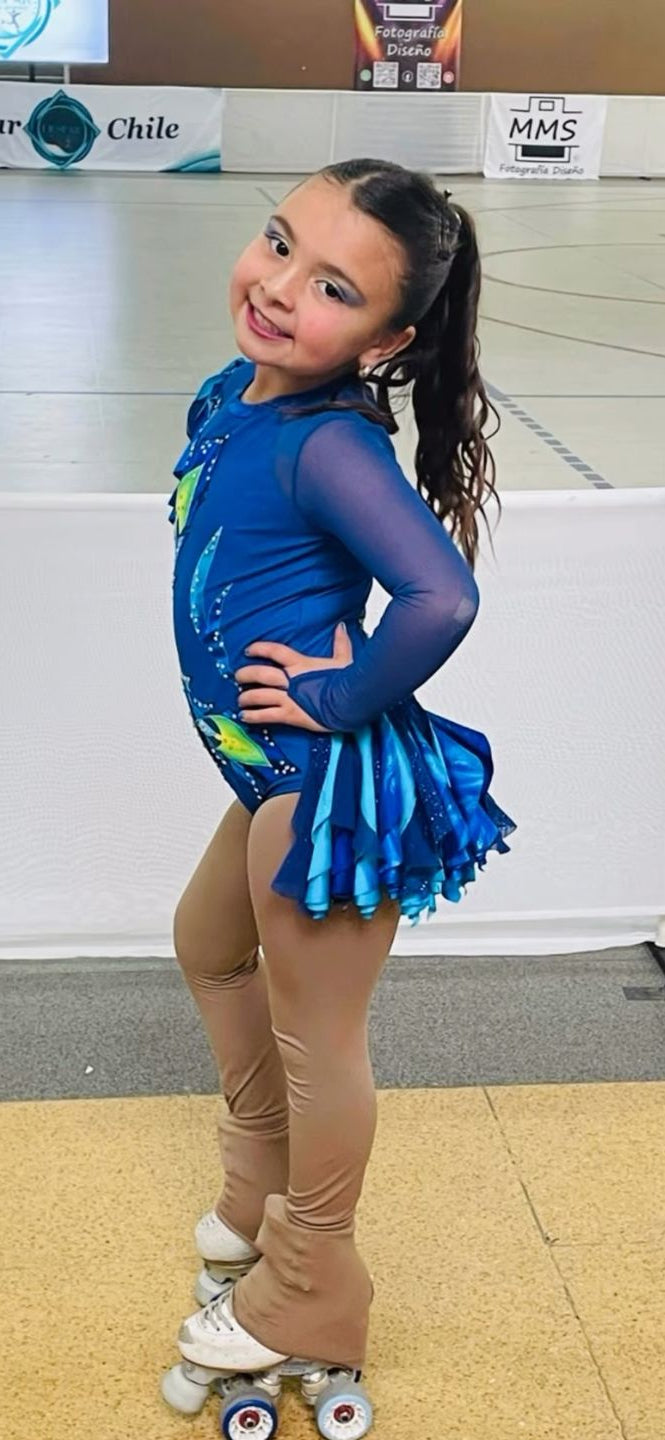 Malla Azul Tropical Competencia Talla 8-10