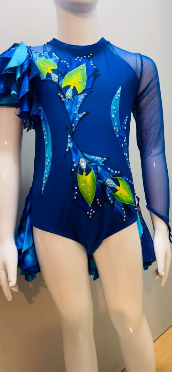 Malla Azul Tropical Competencia Talla 8-10