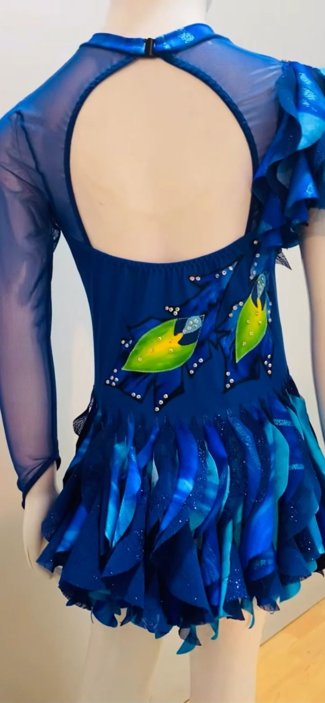 Malla Azul Tropical Competencia Talla 8-10