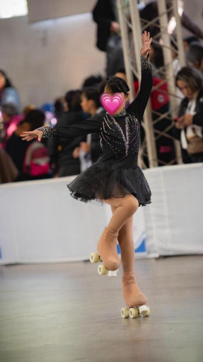 Malla Negra Manga Larga Competencia Talla 8